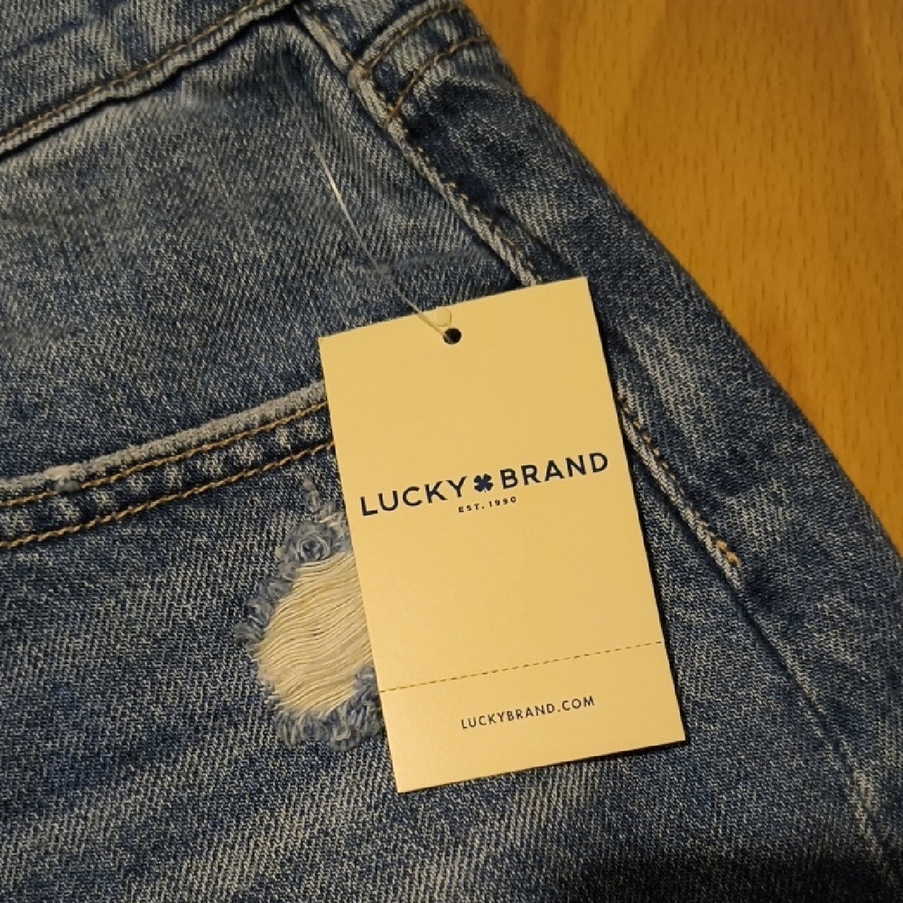 NWT Lucky Brand | Distressed Blue Mini Skirt - Picture 3 of 5